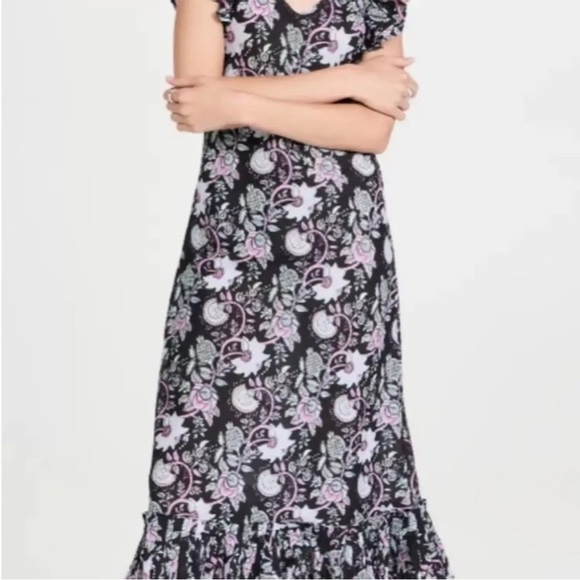 Mille Resort Klara Tropical Night Floral Dress Size L NWT - Picture 2 of 12